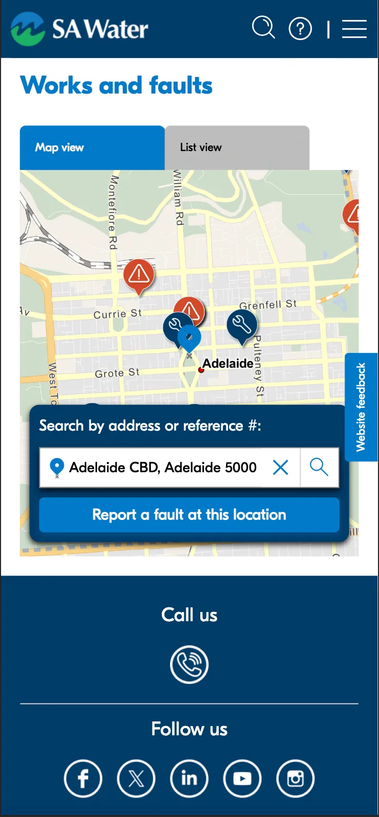 A selected fault showing its status, what's happening and the option to subscribe.
