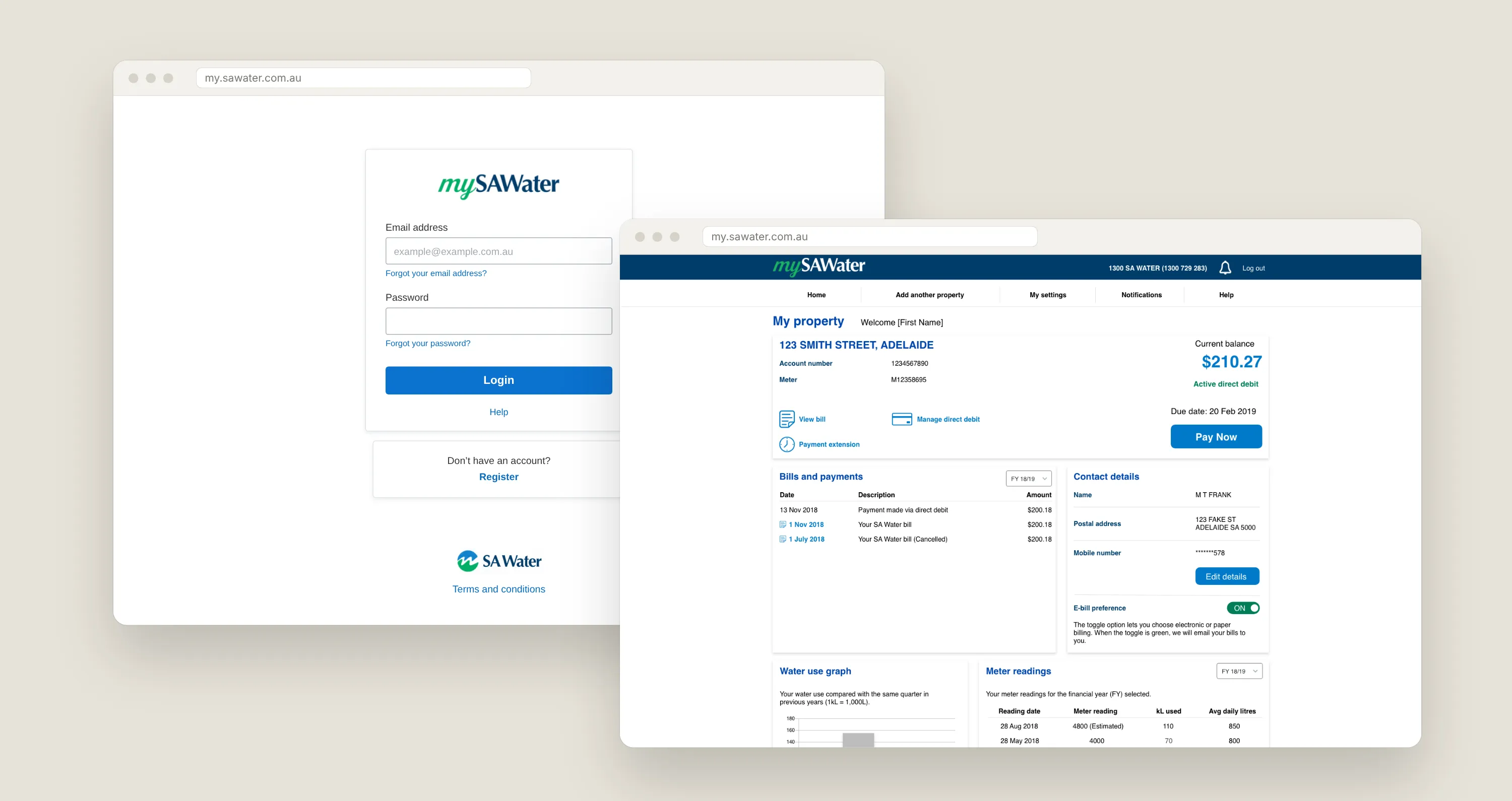 The redesigned portal on desktop.