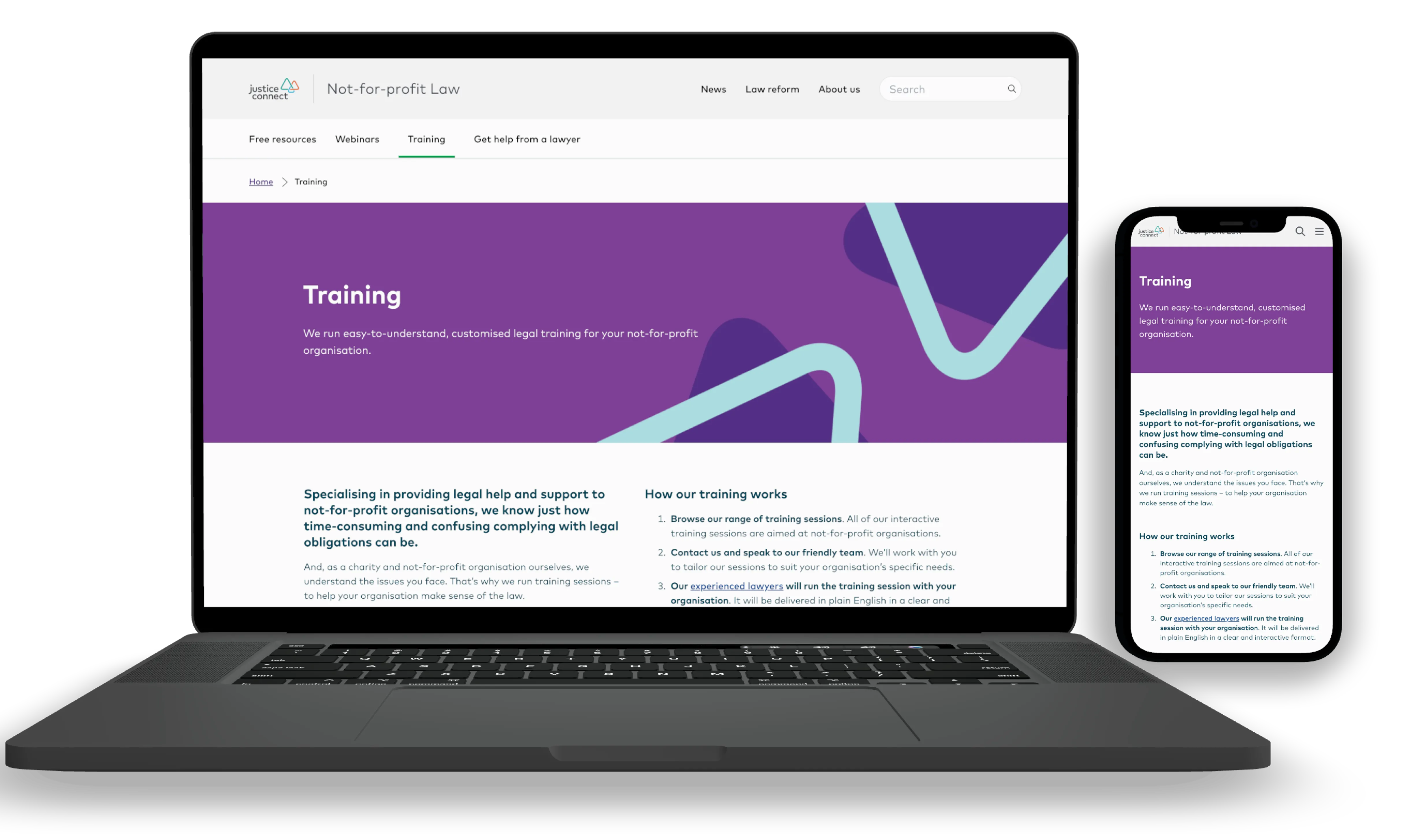 The redesign on desktop and mobile.