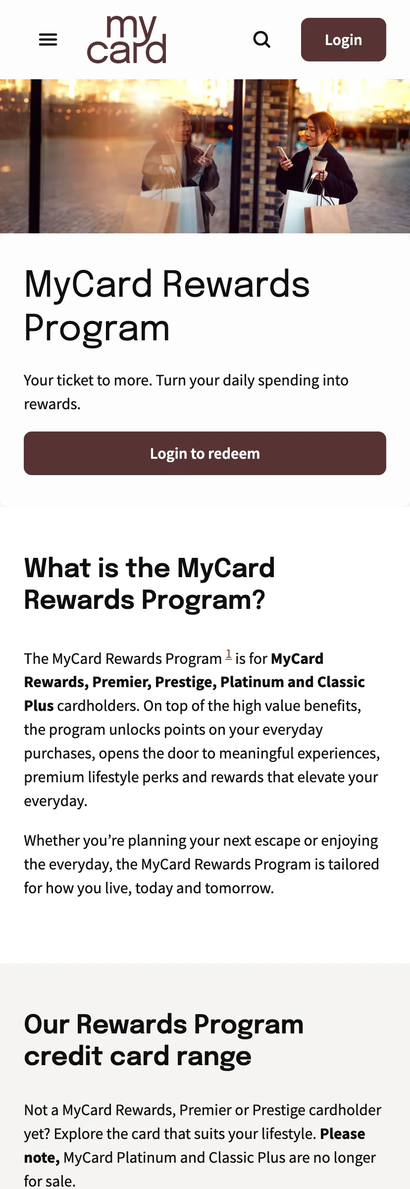 A full MyCard page designed with the new toolkit.